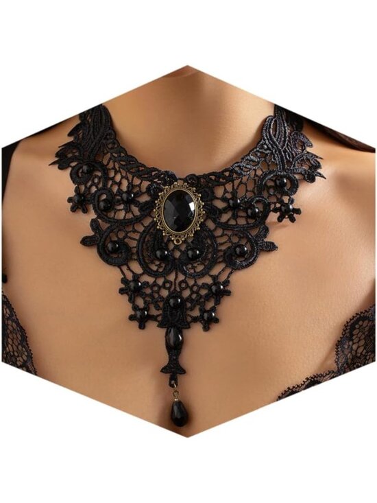 Jewelry - Adjustable Black Goth Necklace for Women - Daily Wear Jewelry Gift